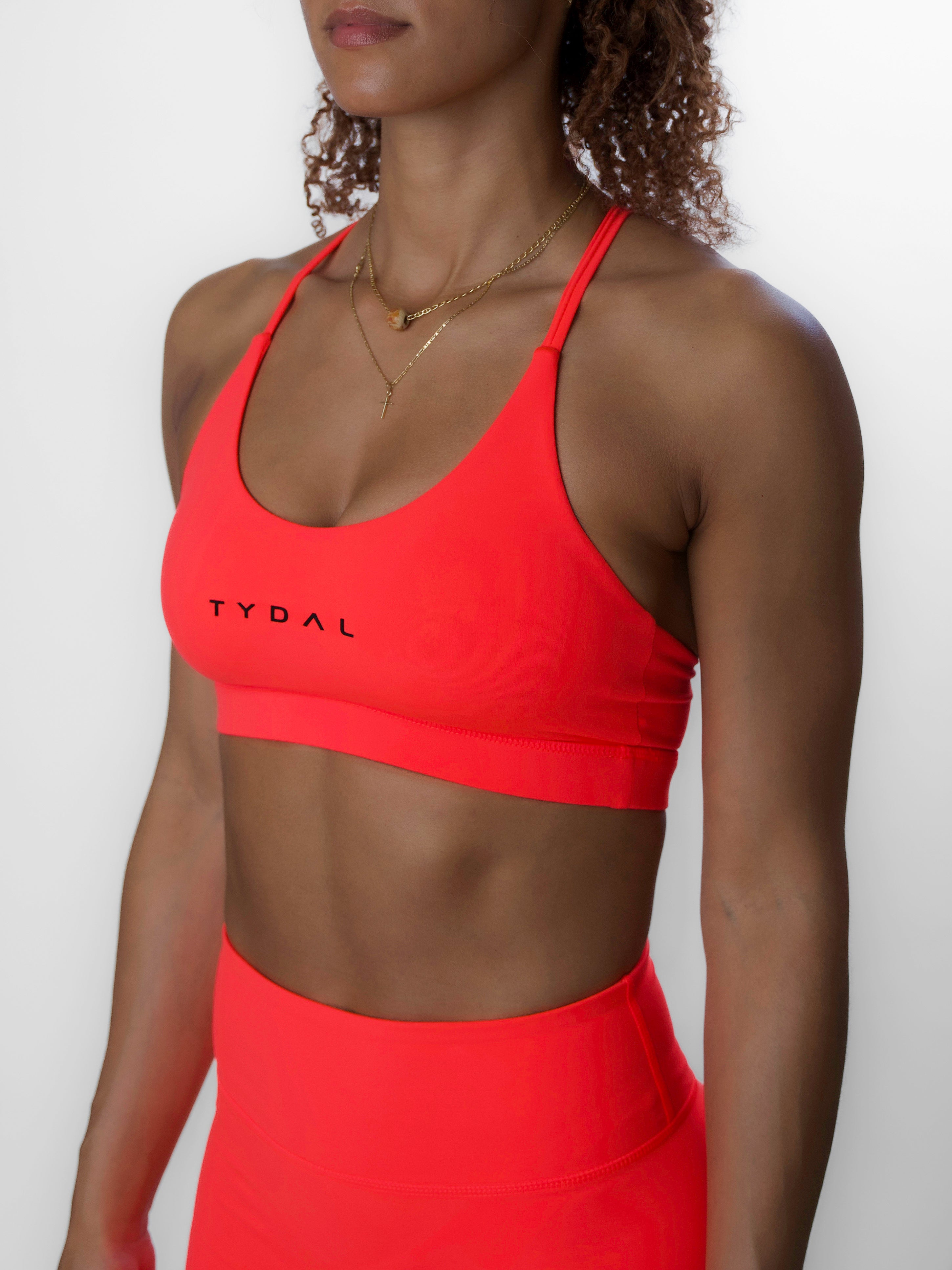 Fiery Coral Sports Bra
