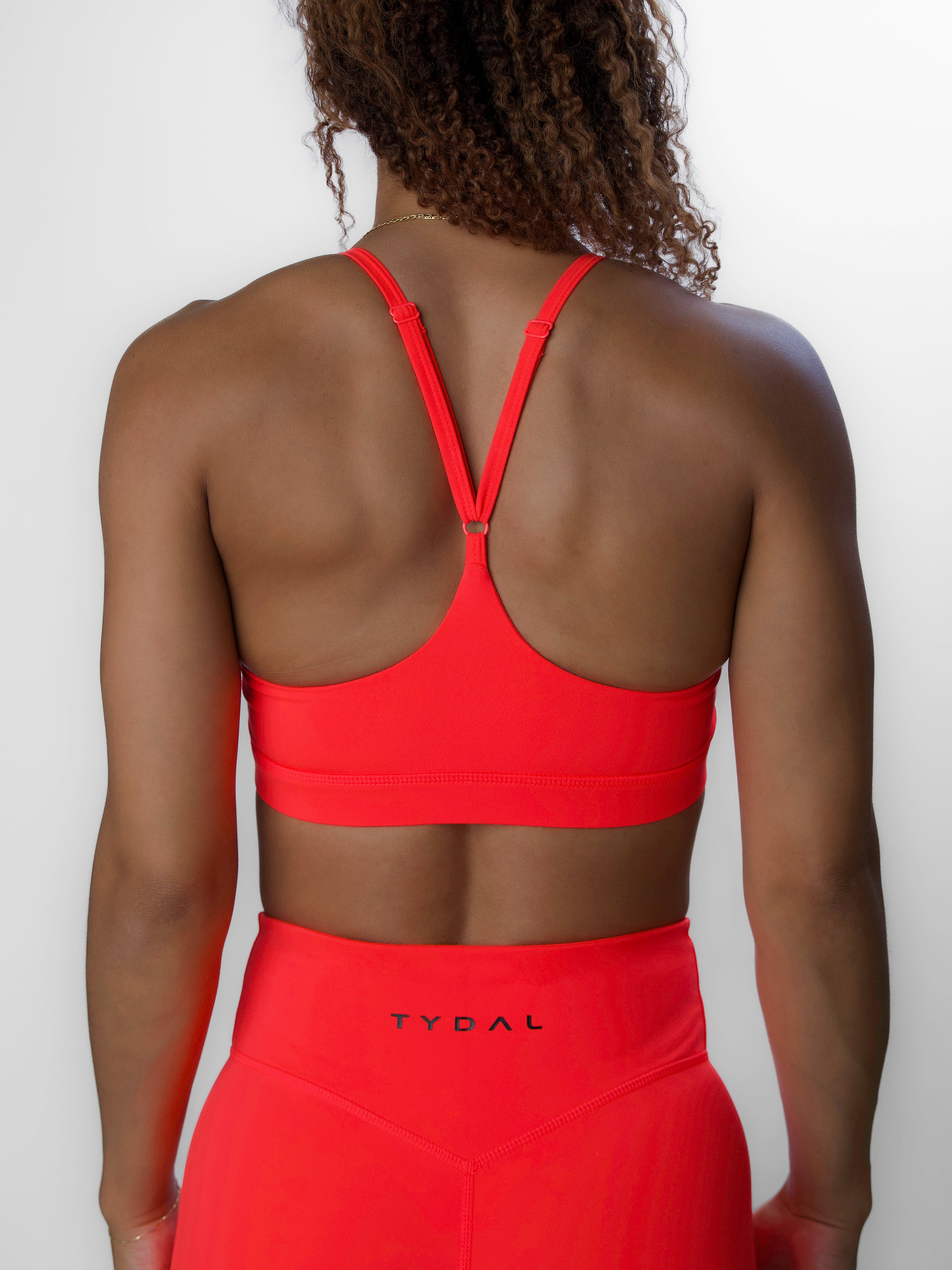 Fiery Coral Sports Bra