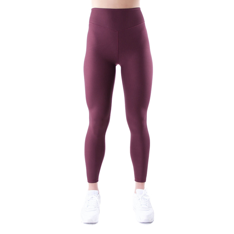 Wine Ribbed Leggings